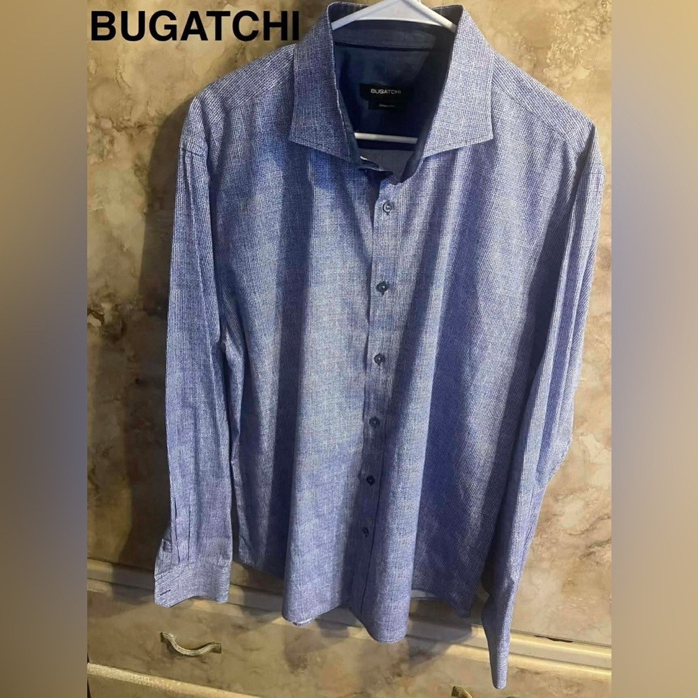 BUGATCHI Shirt Blue XXL